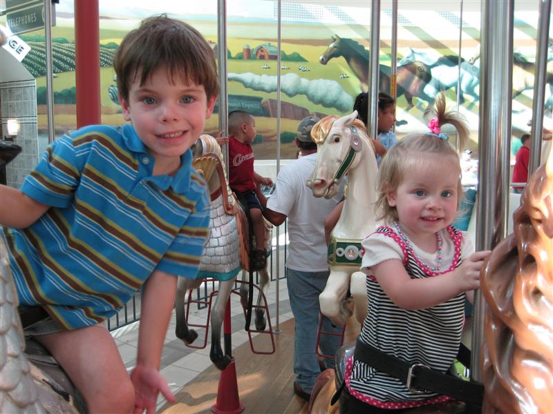 Kids_Carousel (1).JPG - My bro & I chillin' on the carousel!...